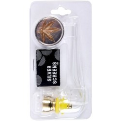 Glass Pipe + Mini Grinder + 5 Σίτες